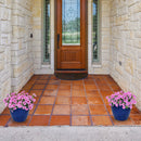 Sunnydaze Glazed Ceramic Planter with Drainage Holes - Set of 2