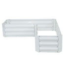 Sunnydaze Galvanized Steel L-Shaped Raised Garden Bed