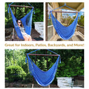 Sunnydaze Outdoor Extra Large Caribbean Polyester Rope Hammock Chair