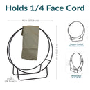 Sunnydaze Firewood Log Hoop Rack with Cover