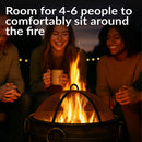Sunnydaze Cauldron Outdoor Fire Pit with Spark Screen