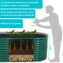 Sunnydaze Stackable Galvalume Steel Raised Garden Bed - Oval