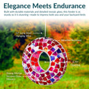 Sunnydaze Mosaic Fly-Through Hanging Bird Feeder