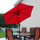 Sunnydaze Aluminum Outdoor Patio Umbrella with Tilt and Crank