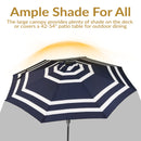 Sunnydaze 9' Solar LED Outdoor Patio Umbrella with Tilt and Crank