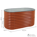 Sunnydaze Stackable Galvalume Steel Raised Garden Bed - Oval