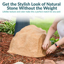 Sunnydaze Polyresin Landscape Rock Cover with Stakes