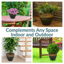 Sunnydaze Resort Glazed Ceramic Planter