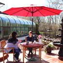 Sunnydaze Aluminum Outdoor Patio Umbrella with Tilt and Crank