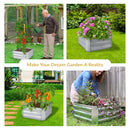 Sunnydaze Galvanized Steel Raised Garden Bed