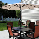 Sunnydaze Aluminum Outdoor Patio Umbrella with Tilt and Crank