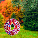 Sunnydaze Mosaic Fly-Through Hanging Bird Feeder