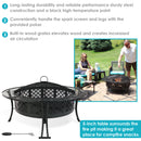 Sunnydaze 40" Large Steel Fire Pit with Spark Screen