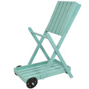 Sunnydaze 2-Tiered Flower Garden Cart - 34” H - Robin Egg Blue