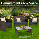 Sunnydaze Ardfield 4-Piece Patio Conversation Set with Cushions