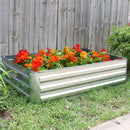 Sunnydaze Galvanized Steel Raised Garden Bed