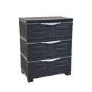 Sunnydaze 3-Tier Plastic Storage Drawers