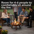 Sunnydaze Rustic Cast Iron Fire Pit Bowl with Stand