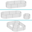 Three possible configurations of the oval garden beds.