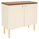 Sunnydaze Mid-Century Modern 2-Door Accent Cabinet with Shelves