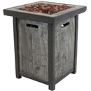 Sunnydaze Outdoor Propane Gas Fire Pit Table with Cover - 20"