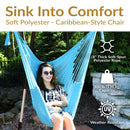 Sunnydaze Outdoor Extra Large Caribbean Polyester Rope Hammock Chair