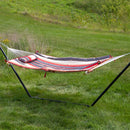 Sunnydaze Rope Hammock with 12' Steel Stand, Pad, and Pillow