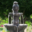 Sunnydaze 4-Tier Pineapple Outdoor Water Fountain - 52" H