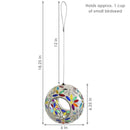 Sunnydaze Round Mosaic Glass Hanging Bird Feeder - 6"