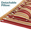 Sunnydaze 2-Person Quilted Fabric Double Hammock with Pillow