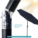 Sunnydaze Aluminum Outdoor Patio Umbrella with Tilt and Crank