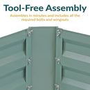 Sunnydaze Galvanized Steel L-Shaped Raised Garden Bed