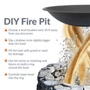 Sunnydaze Outdoor Fire Pit Bowl Replacement for DIY or Existing Stand