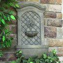 Sunnydaze Rosette Solar Wall Fountain with Battery Backup