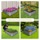 Sunnydaze Steel Raised Garden Bed