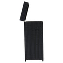 Sunnydaze Wicker Outdoor Trash Cans with Lids - Set of 2 - 26 Gal. and 15 Gal.