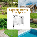 Sunnydaze 4-Piece Winding Vines Garden Fence Panels - 10' Overall