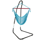 Sunnydaze Caribbean Extra Large Hammock Chair & Adjustable Stand - Soft-Spun Polyester - 40-Inch Wide Seat