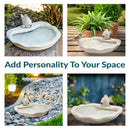 Sunnydaze Glazed Ceramic Fish Outdoor Water Fountain - 7"