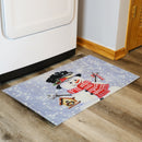 snowman indoor holiday entrance mat