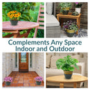 Sunnydaze Studio Glazed Ceramic Planter with Drainage Holes - Set of 2