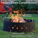 Sunnydaze 36" Heavy-Duty Metal Campfire Ring