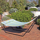 Sunnydaze 2-Person Quilted Fabric Double Hammock with Pillow