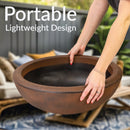 Sunnydaze Percival Polyresin Outdoor Planter Bowl - 20.75"