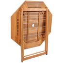 Sunnydaze Meranti Wood Octagon Outdoor Folding Patio Table