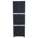 Sunnydaze 4-Shelf Plastic Lockable Storage Cabinet - 72"