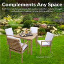 Sunnydaze Rodanthe 5-Piece Outdoor Dining Table Set with Chairs and Cushions