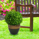 Sunnydaze Resort Glazed Ceramic Planter