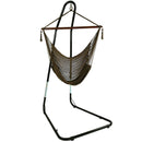 Sunnydaze Caribbean Extra Large Hammock Chair & Adjustable Stand - Soft-Spun Polyester - 40-Inch Wide Seat