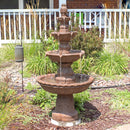 Sunnydaze 4-Tier Pineapple Outdoor Water Fountain - 52" H